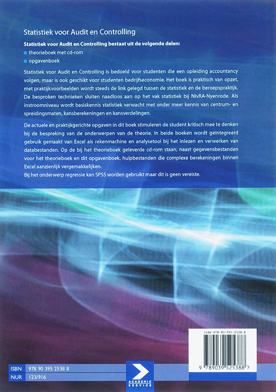 Statistiek Voor Audit En Controlling / Opgavenboek achterkant