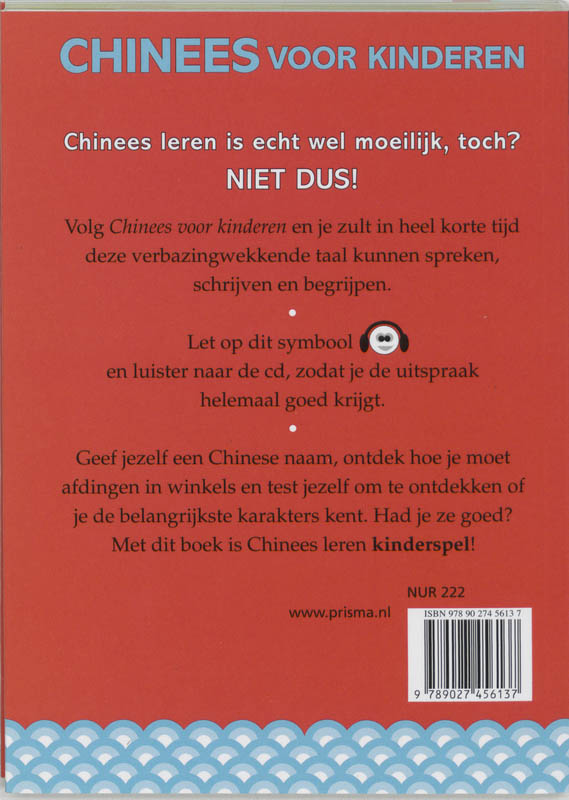 Chinees voor kinderen / Prisma taalcursus achterkant