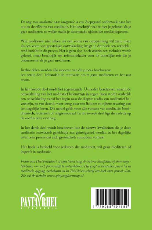 De weg van meditatie naar integratie achterkant