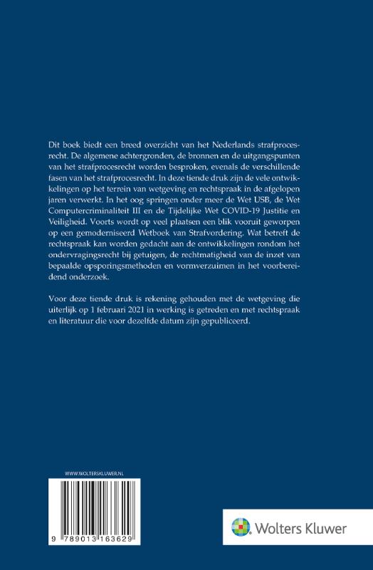 Het Nederlands strafprocesrecht achterkant