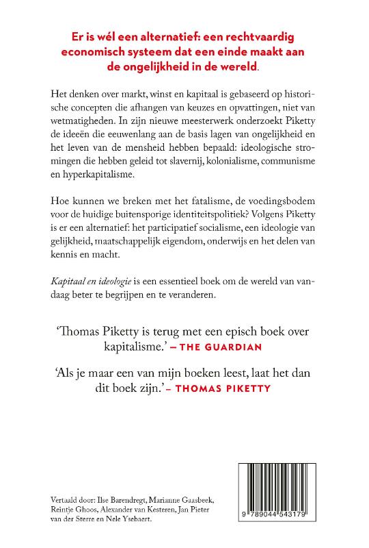 Kapitaal en ideologie Kapitaal en ideologie achterkant