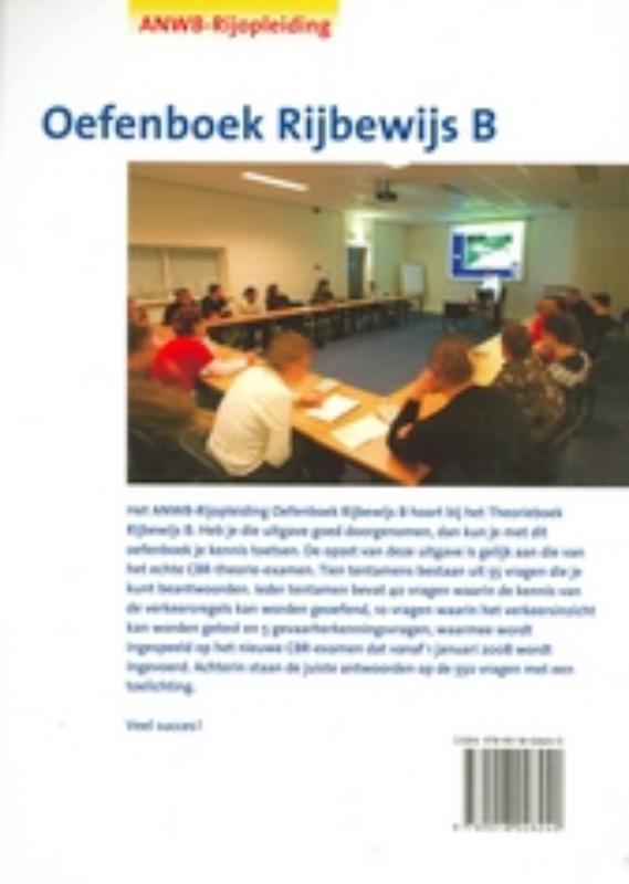Slagen in het verkeer / Rijbewijs B / Oefenboek / ANWB routegids achterkant