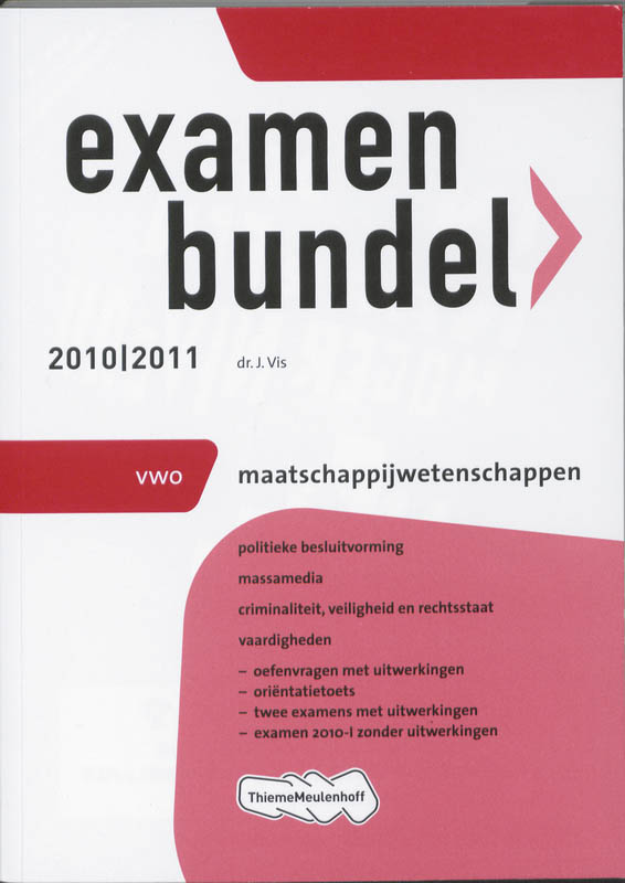 Examenbundel - Maatschappijwetenschappen 2010/2011 - deel VWO