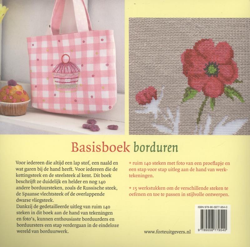 Basisboek borduren. Ruim 140 borduursteken stap voor stap uitgelegd achterkant