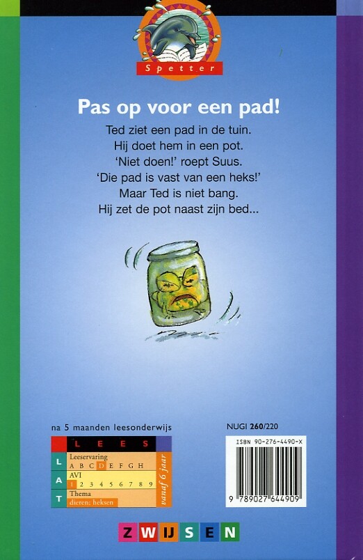 Pas op voor een pad! / Spetter achterkant