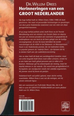 Herinneringen van een groot Nederlander (+CD) achterkant