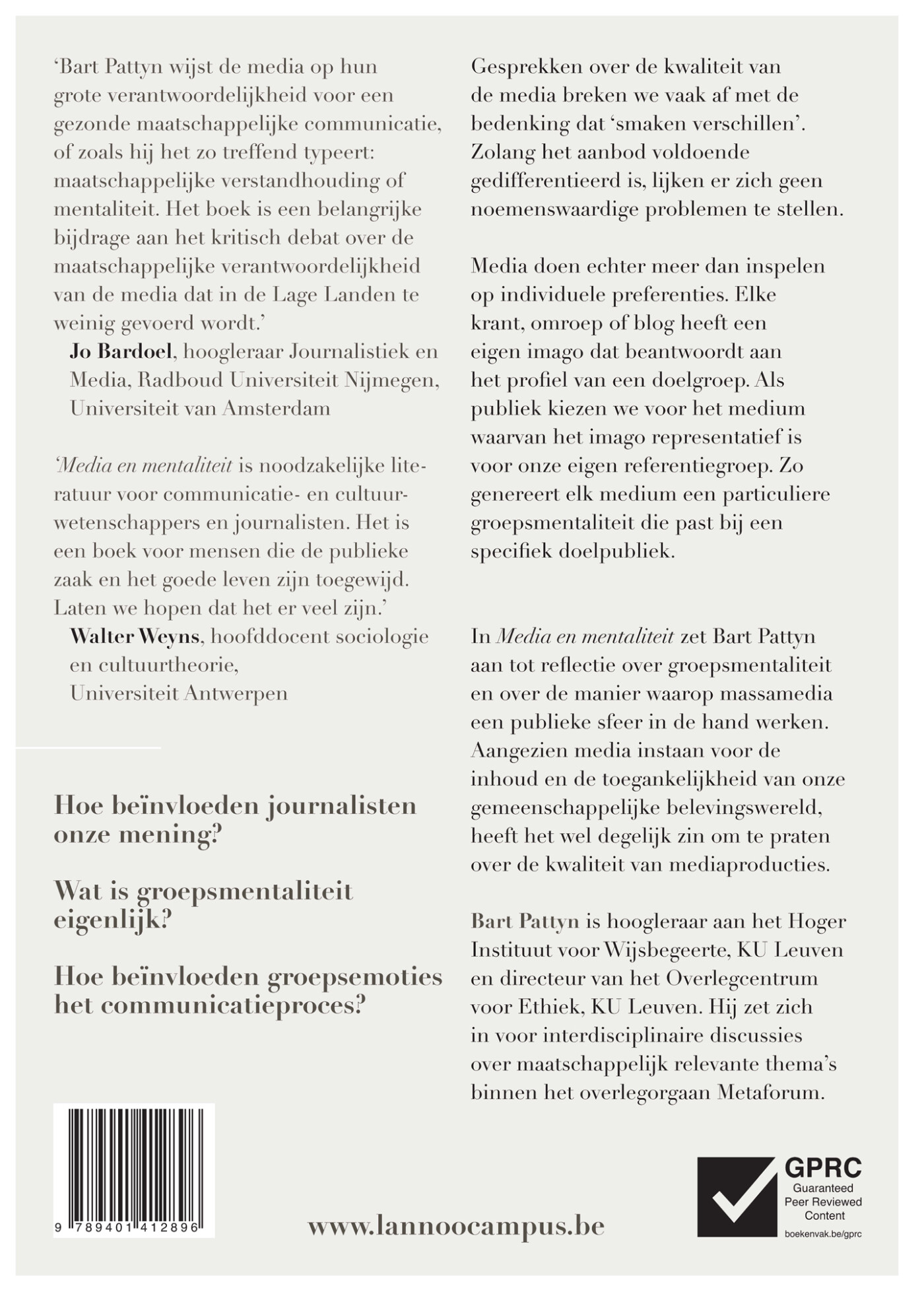 Media en mentaliteit achterkant