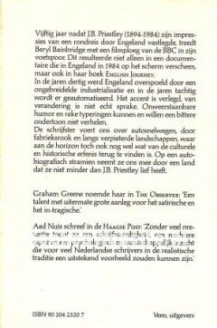 Engelse reis, of Een verward maar getrouw relaas van wat een enkeling zoal ziet en hoort en denkt op een tocht door Engeland / Op schrijvers voeten achterkant