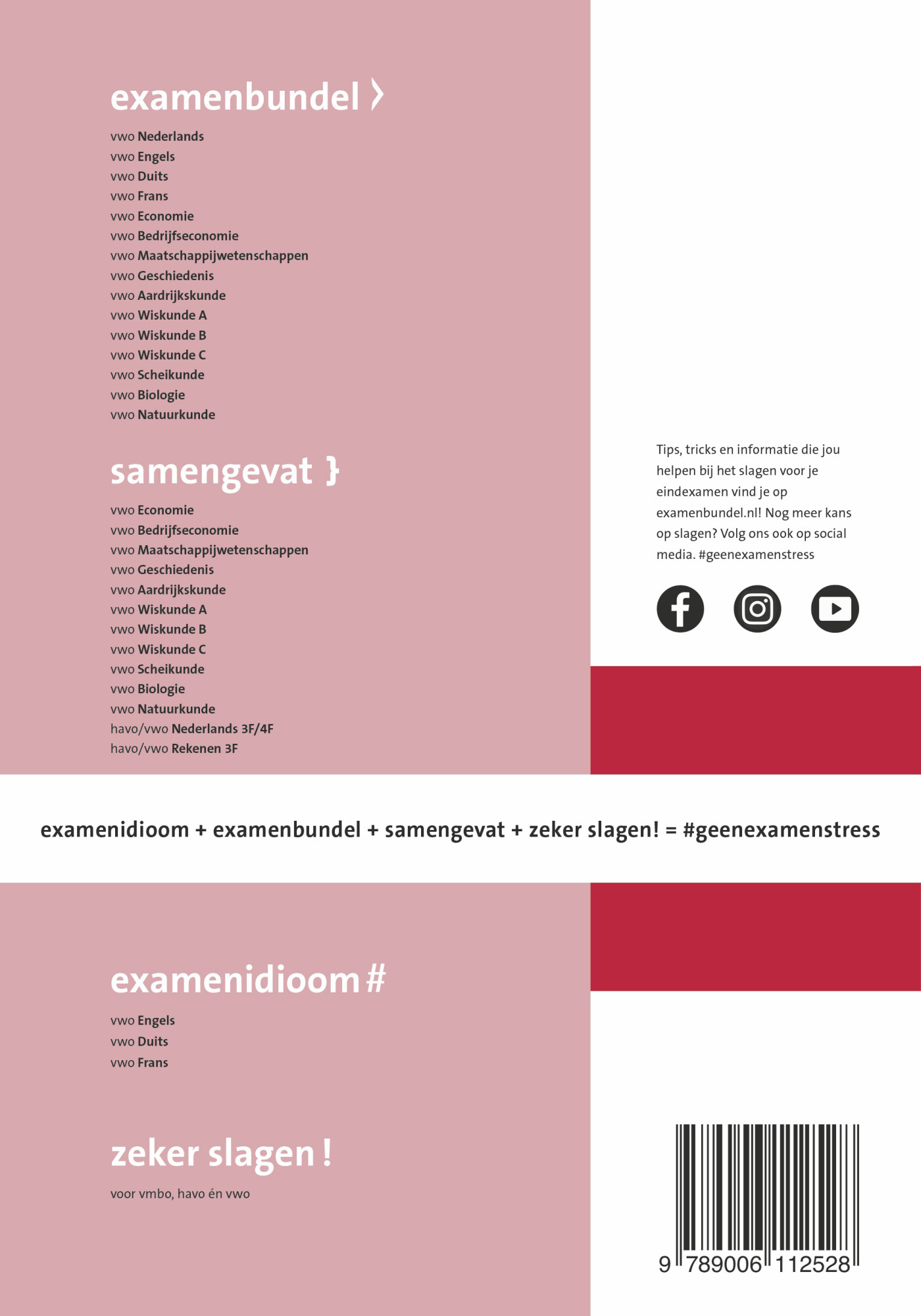 Samengevat vwo / vwo Wiskunde C achterkant