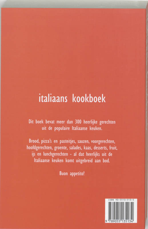 Italiaans Kookboek achterkant