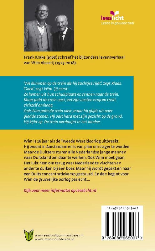 De laatste getuige / Leeslicht achterkant
