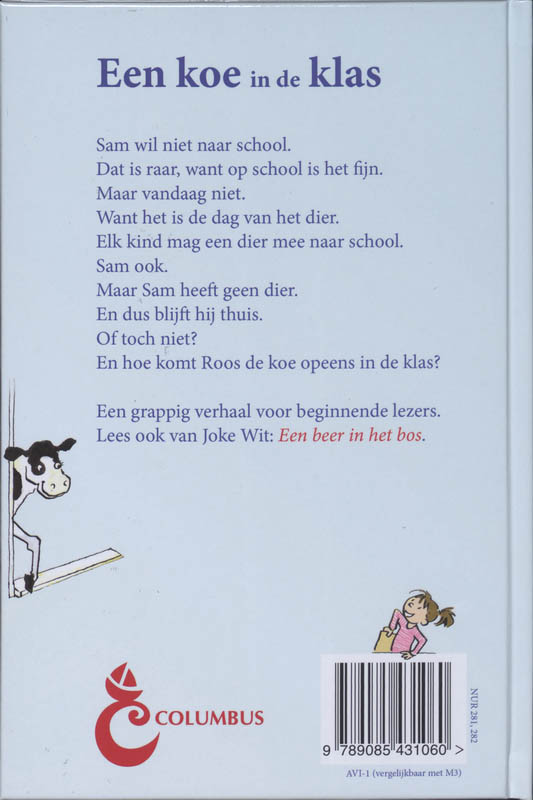 Een koe in de klas achterkant