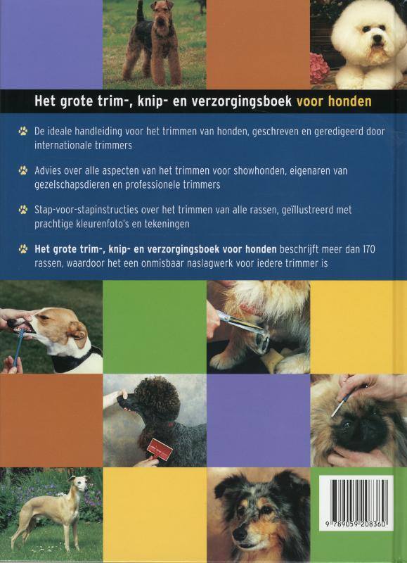 Het grote trim-, knip- en verzorgingsboek voor honden achterkant