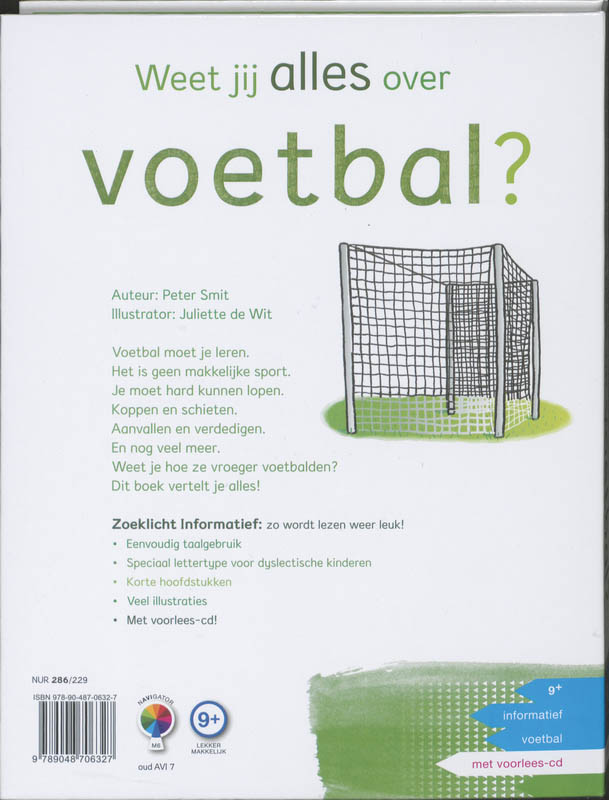 Weet jij alles over voetbal? / Zoeklicht informatief achterkant