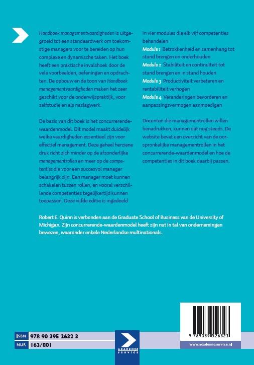 Handboek managementvaardigheden achterkant