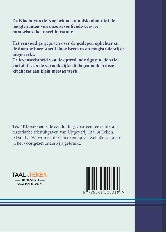 De klucht van de Koe / Vertaalde tekstuitgaven, 17e eeuw / 1 achterkant
