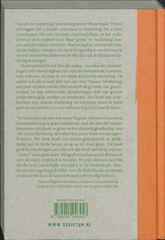 Groene marketing / Scriptum management achterkant