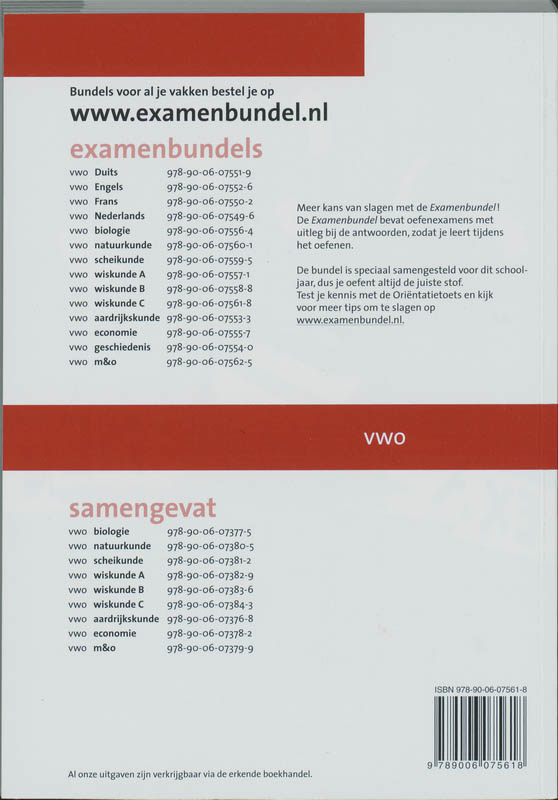 Examenbundel / Vwo 2009/2010 wiskunde C achterkant