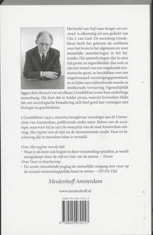 Stof waar honger uit ontstond / Meulenhoff editie / 1925 achterkant