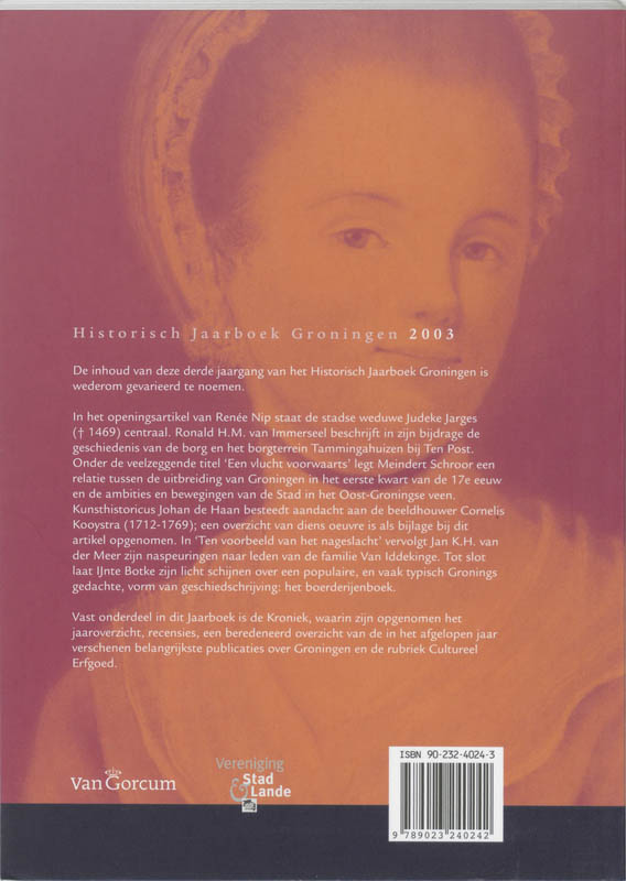 Historisch jaarboek Groningen 2003 achterkant