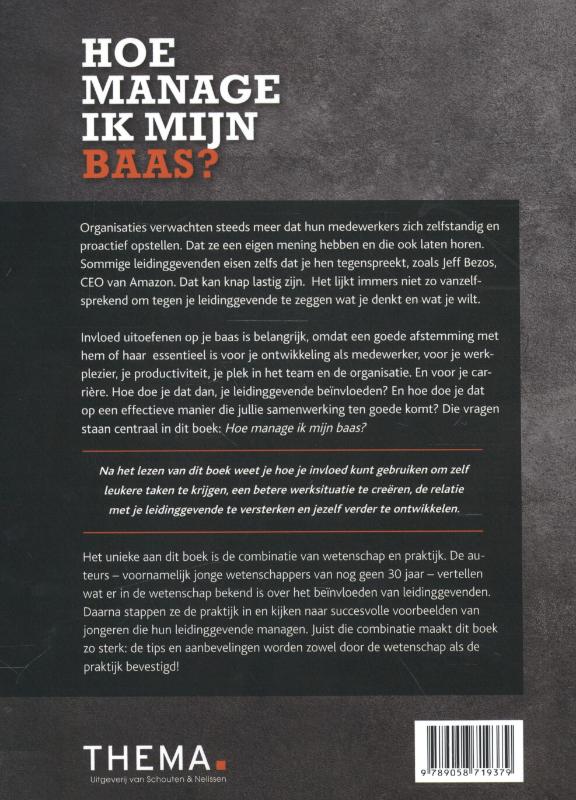 Hoe manage ik mijn baas? achterkant