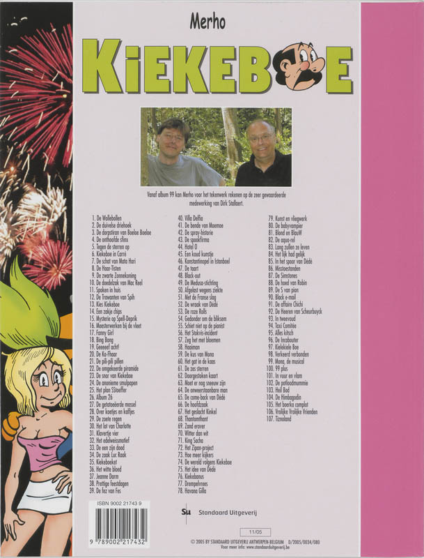 Tiznoland / De Kiekeboes / 107 achterkant