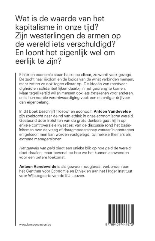 Het geweld van geld achterkant