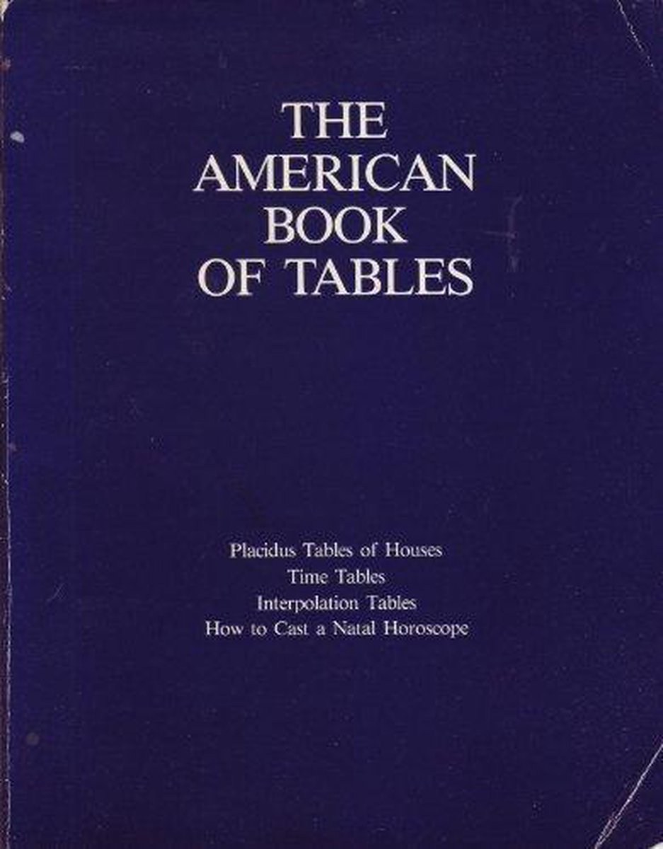 The American book of tables