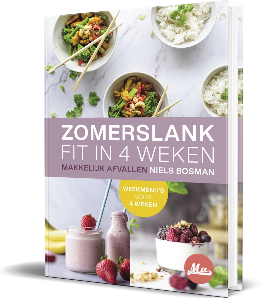 boekenbalie_9508218963533_cover Zomerslank - Fit in 4 Weken >> Makkelijk Afvallen >> Hardcover Programma Boek >> Koolhydraatarme Lente & Zomer Recepten