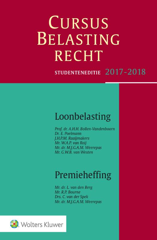 Cursus belastingrecht loonbelasting/premieheffing Studenteneditie 2017-2018