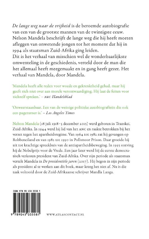 De lange weg naar de vrijheid De lange weg naar de vrijheid achterkant