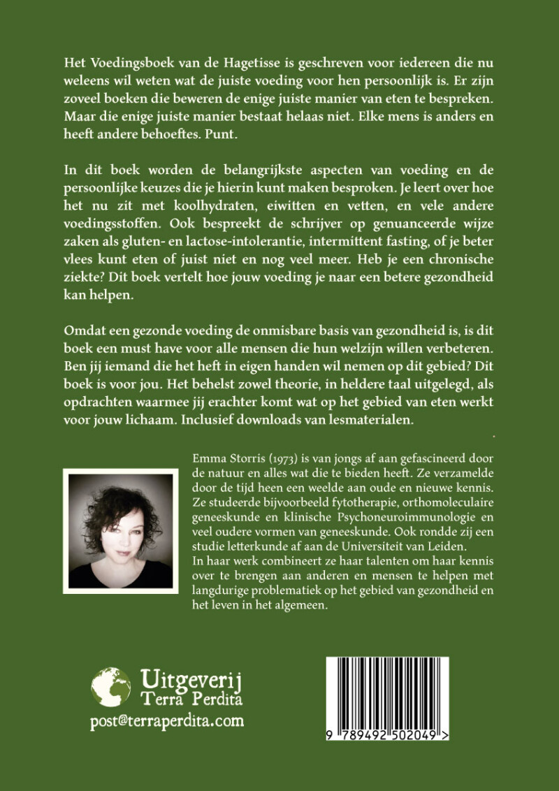 De Hagetisse's voedingsboek achterkant
