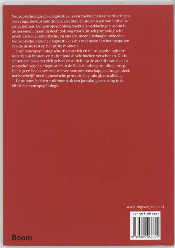 Neuropsychologische diagnostiek Neuropsychologische diagnostiek achterkant