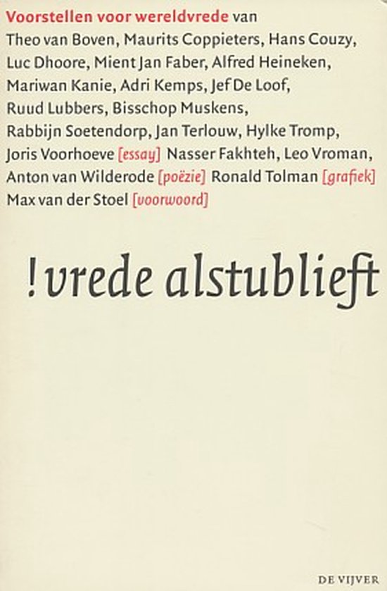 Vrede alstublieft!