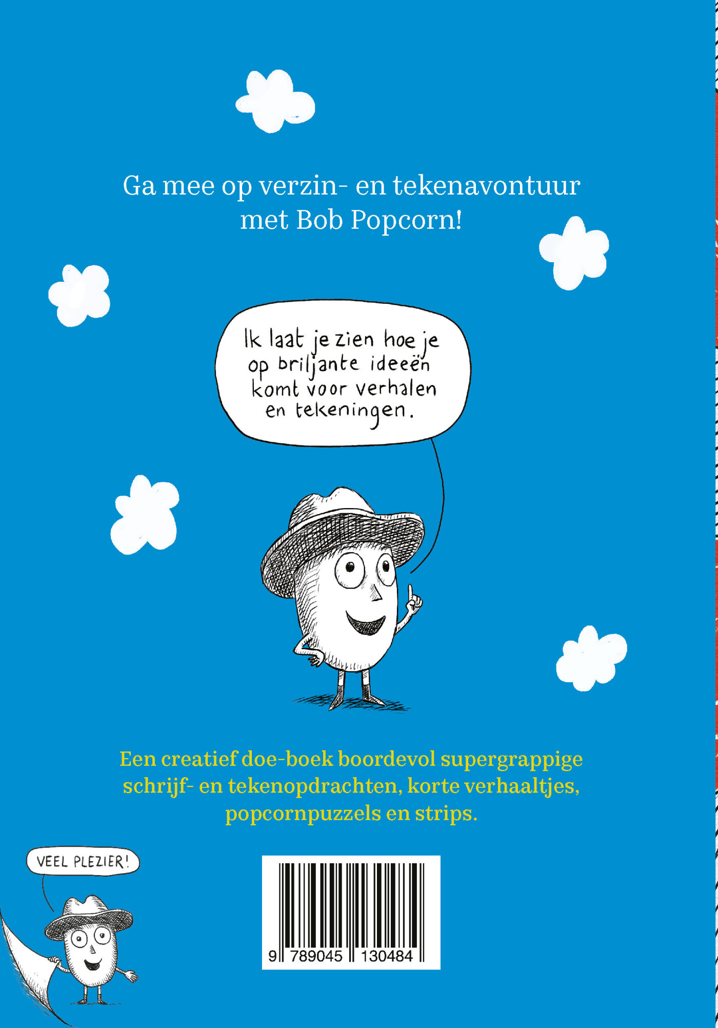 Verzin en teken met Bob Popcorn achterkant