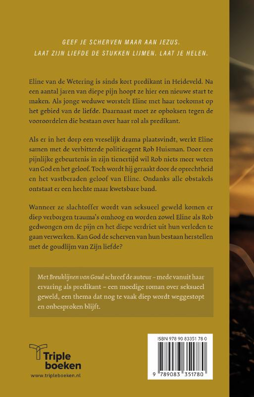 Breuklijnen van goud achterkant