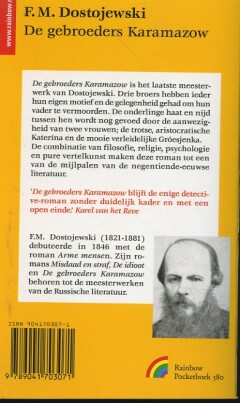 De gebroeders Karamazow / Rainbow pocketboeken / 580 achterkant
