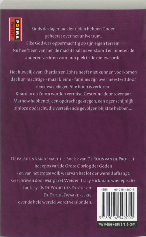 Paladijn van de nacht / De roos van de profeet / 2 Paladijn van de nacht / De roos van de profeet / 2 achterkant