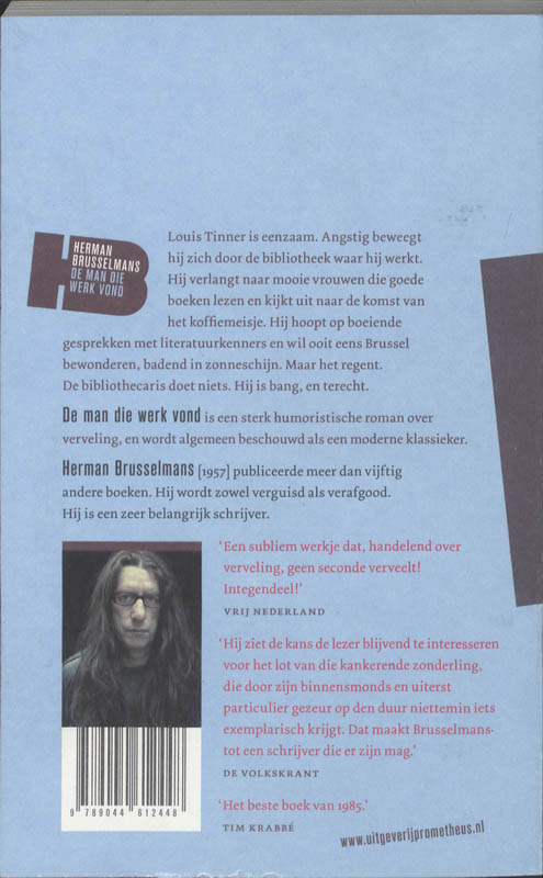 De man die werk vond / De man die werk vond / 1 achterkant