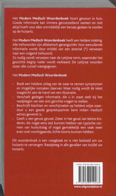 Modern medisch woordenboek achterkant