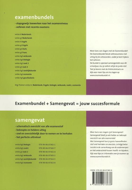 Samengevat Vmbo-Kgt Economie Samengevat Vmbo-Kgt Economie achterkant