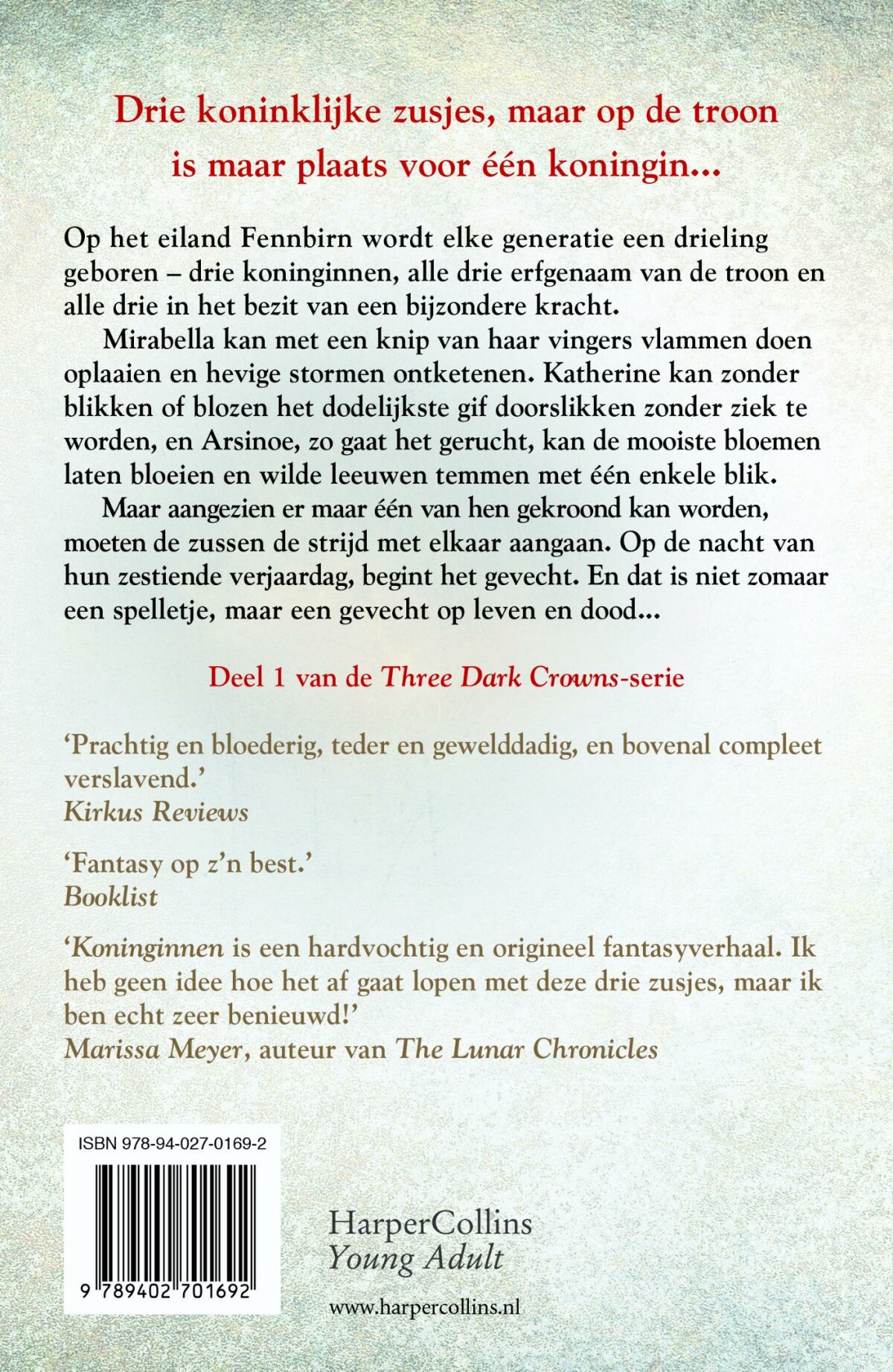 Koninginnen / Three dark crowns / 1 achterkant