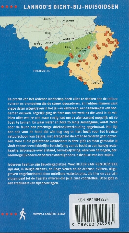 Wandelen langs Ardense rivieren / Dicht-bij-huisgidsen achterkant