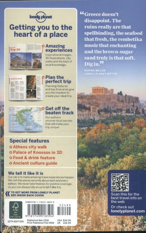Lonely Planet Greece dr 12 achterkant