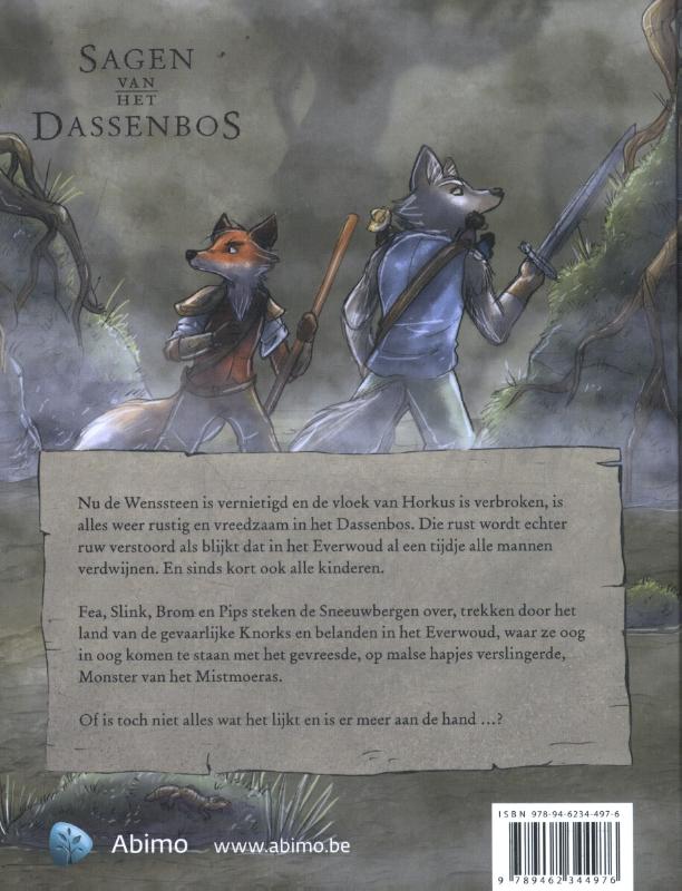 Het monster van het mistmoeras achterkant