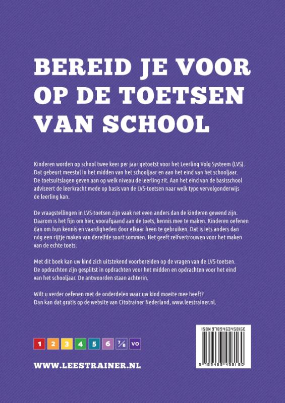 Oefenboek voor de Citotoetsen in groep 7 - Versie 3.0 achterkant