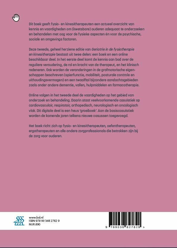 Geriatrie in de fysiotherapie en kinesitherapie achterkant