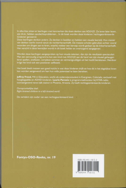 Ik denk in beelden, jij onderwijst in woorden / Fontys OSO-reeks / 19 achterkant