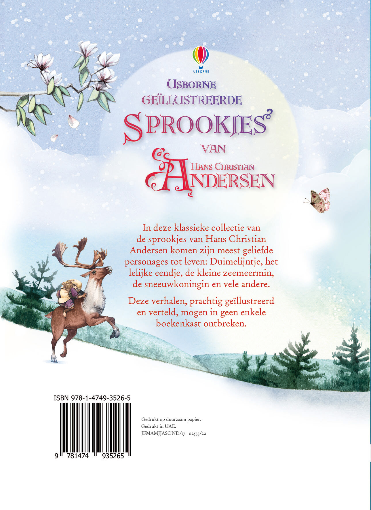 Geïllustreerde sprookjes van Hans Christian Andersen achterkant