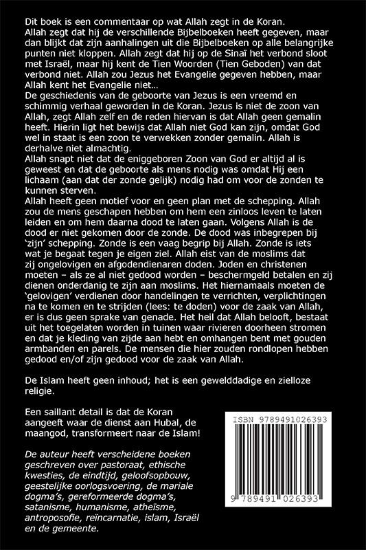 Allah, de beste der scheppers achterkant